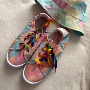 Tie Dye Shoes & Bucket Hat